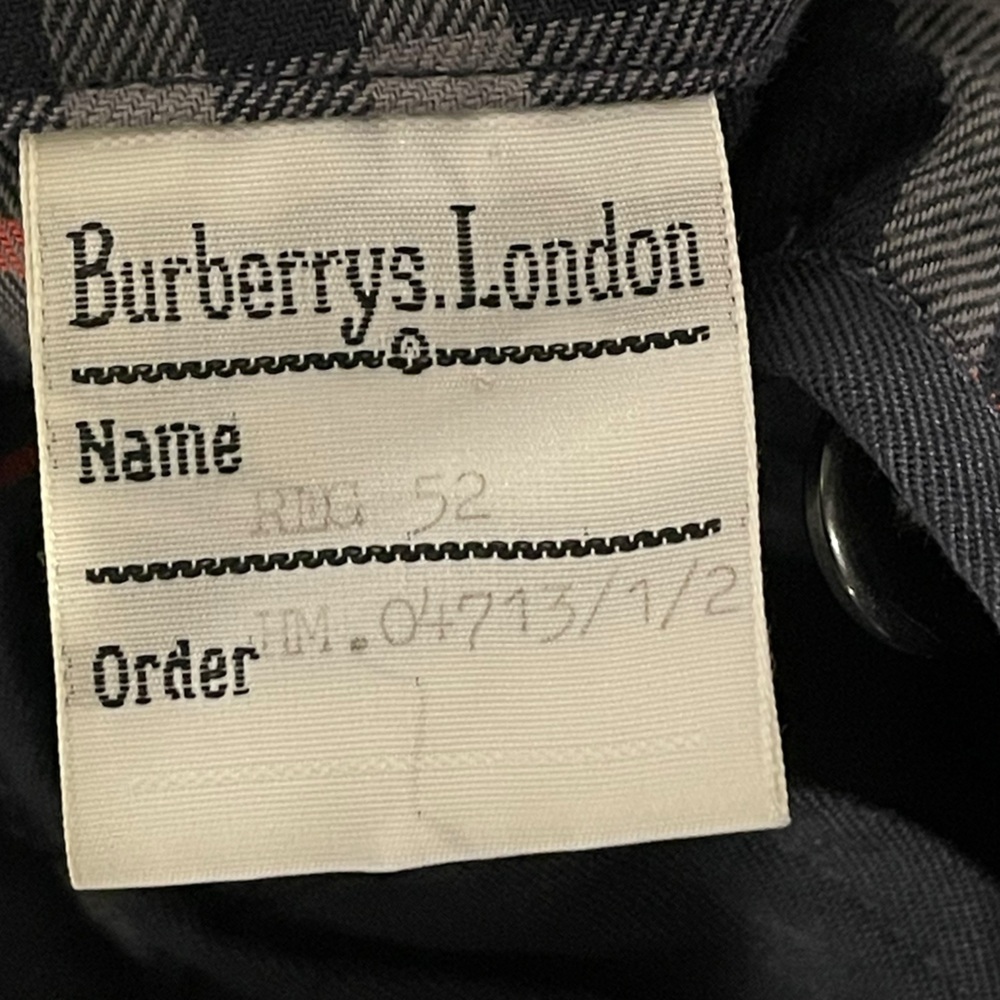 Rare Burberry's Stainless Steel Collar Coat Lining Nova Check 70s Burberry - Picture 12 of 15